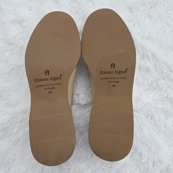 Etienne Aigner Gotham Beige Vintagr Loafers Size 9 - Picture 5 of 5